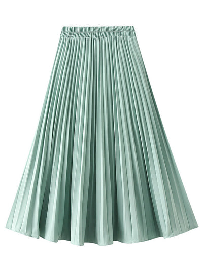 Women Elastic Pleated Skirt