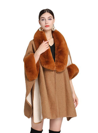 Cape Size Loose Woolen Coat Cardigan Woman