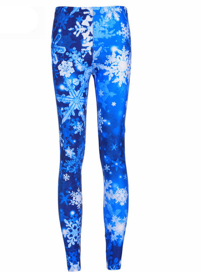 3D Print Women Blue Pants Hot Trousers