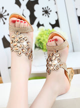 Rhinestone Slipper Sexy Hollow Out Chunky Sandals