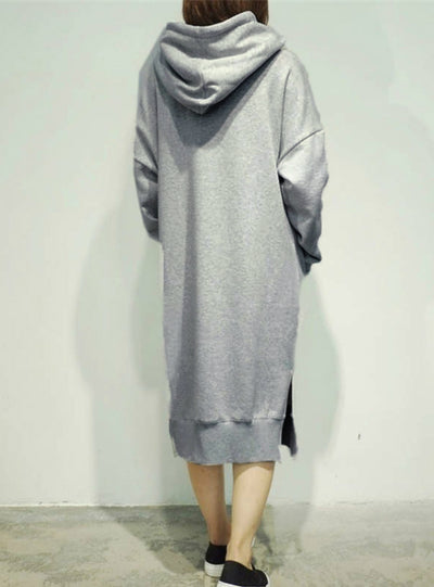 Long Sleeve Split Fleece Loose Basic Party