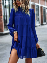 Round Neck Long Sleeve Loose Casual Dress