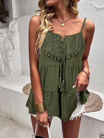 Leisure Holiday Sling Bow Tie Knit Top