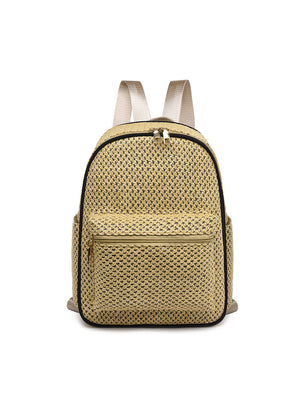 Women Straw Leisure Backpack