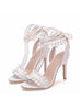 Strap Ruffled Strap Roman High-heeled Sandals