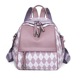Soft Pu Contrast Color Small Shell Bag Backpack