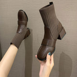 Women's Heightened British Socks Booties