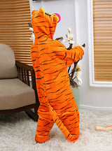 Flannel Three Dimensional Tigger Conjoined Pajamas
