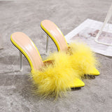 Pointed Shallow-mouth Thin High-heeled Slippers