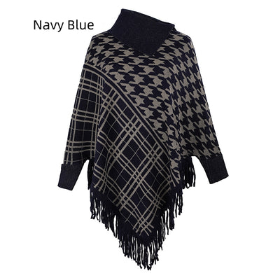 Women Cape Sweater Tassel Coat
