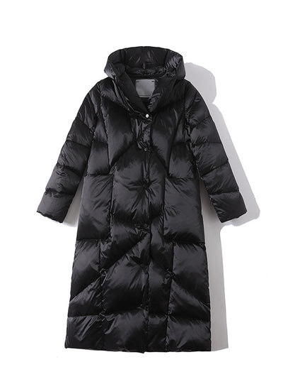 Hooded Slim White Duck Down Warm Coat