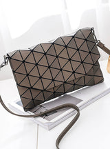 Solid Plaid Geometric Lingge Envelope Handbag