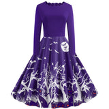 Halloween Printed Stitching Dress