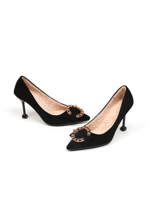 Pointed-toe Rhinestone Shallow Women's Shoes