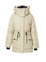 White Loose Thickened Hooded Coat