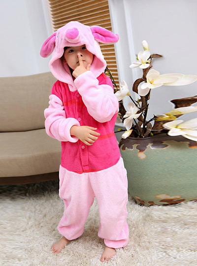 Flannel Pajamas Pink Pig Children Cartoon Animal