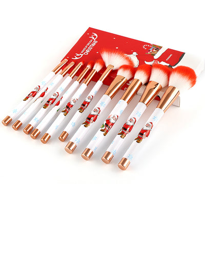 Santa Handle Makeup Brushes Extremely 