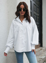 Women's Lantern Long Sleeve Shirt Loose Shirt