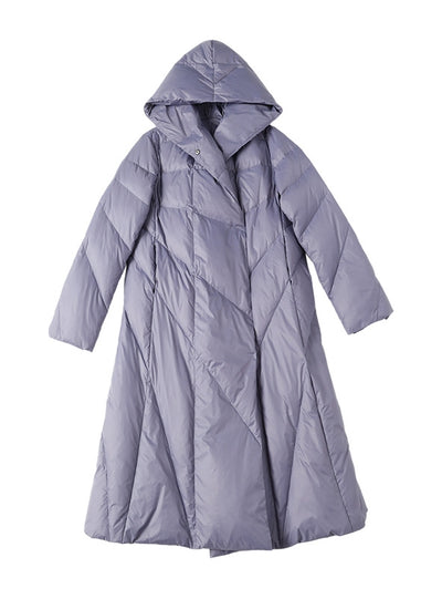 Warm Hooded Long Down Jacket