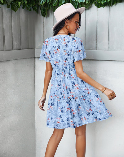 Women Printed Summer Mini Dress