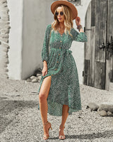 Women Long Casual Button Dress