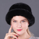 Mink Fur Ladies Keep Warm Hats