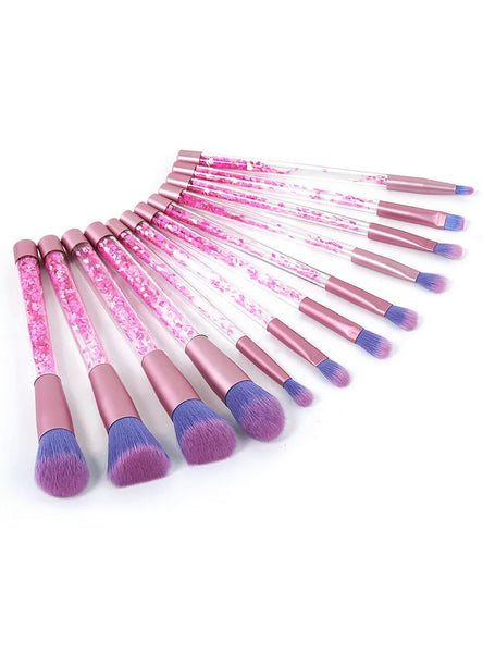 7Pcs/12Pcs Rhinestone Glitter Crystal Makeup Brush Set