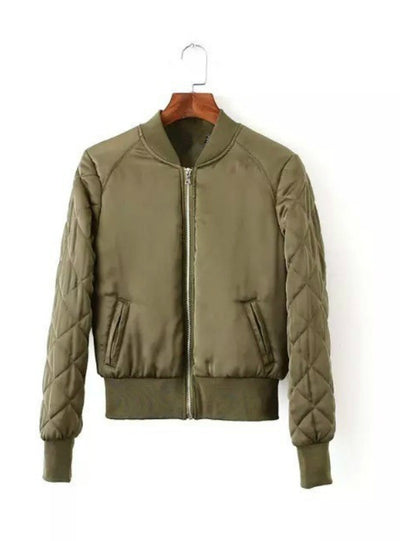 Jacket Army Green Baseball Jackets Mujer Jaqueta