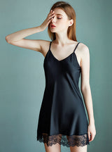 Ice Satin Suspender Nightgown