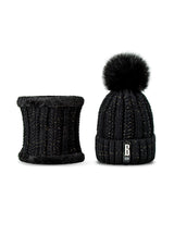 Knitted Caps Scarves Men Female Sets 2 Pieces