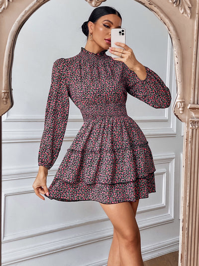 Temperament Floral Print Dress