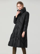 Long Cashmere Warm Light Down Jacket