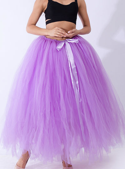 Overskirt Girls Fluffy Adult Tutu Dance Mesh Skirt