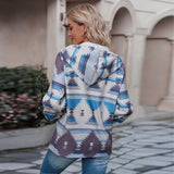 Fashion Print Hooded Top