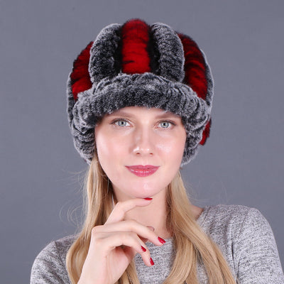 Rex Hat Dome Cap Short-brimmed Wool Knitted Hat