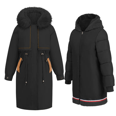 Warm Zippered Fur Collar and Fleece Jacket