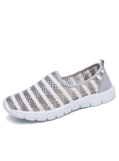 Breathable Mesh White Ballet Flats Ballerina 