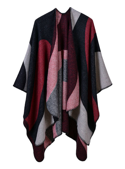 Geometric Colour Matching Beach Shawl