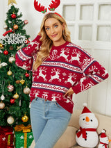 Christmas Day Pullover Loose Fawn Sweater