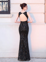 Sequined Mermaid Long Prom Dress