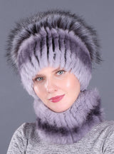 Thickened Rabbit Fur Hats Female