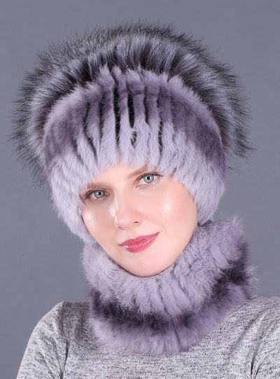 Thickened Rabbit Fur Hats Female
