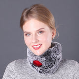 Winter Rex Hair Knitted Collar Scarf