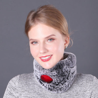 Winter Rex Hair Knitted Collar Scarf