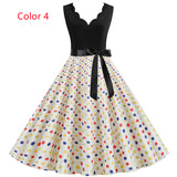 Sleeveless V-neck Burnt Print Dress