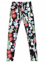 Cactus & Flower Colorful Leggings Digital Print Pants