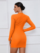 Sexy Long-sleeved Silm Dress