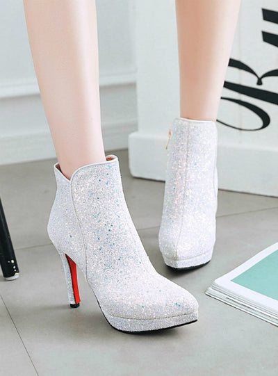 Bling High Heels Wedding Platform Shoes Woman 