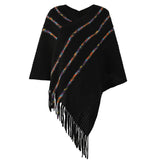 Colorful Fringe Sweater Cloak