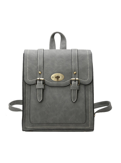 Retro Diagonal Shoulder Bag Double Buckles